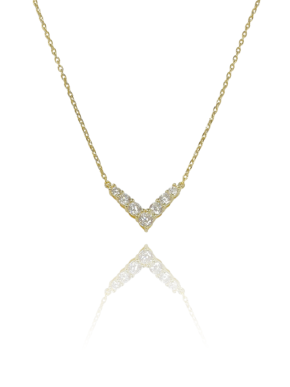 שרשרת וי מכסף אמיתי 925