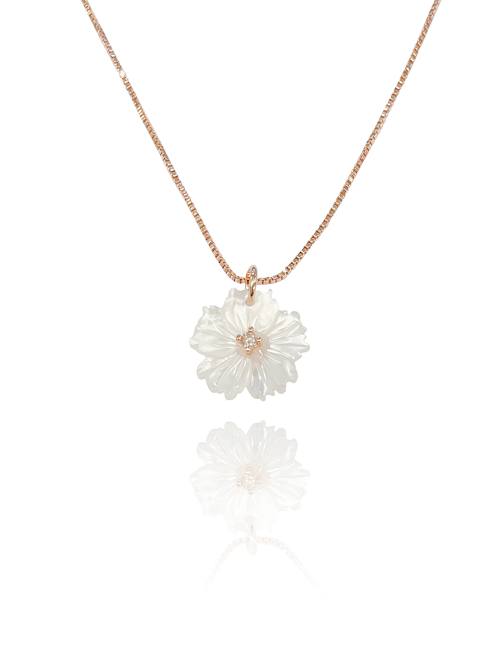 שרשרת פרח לילי זירקון