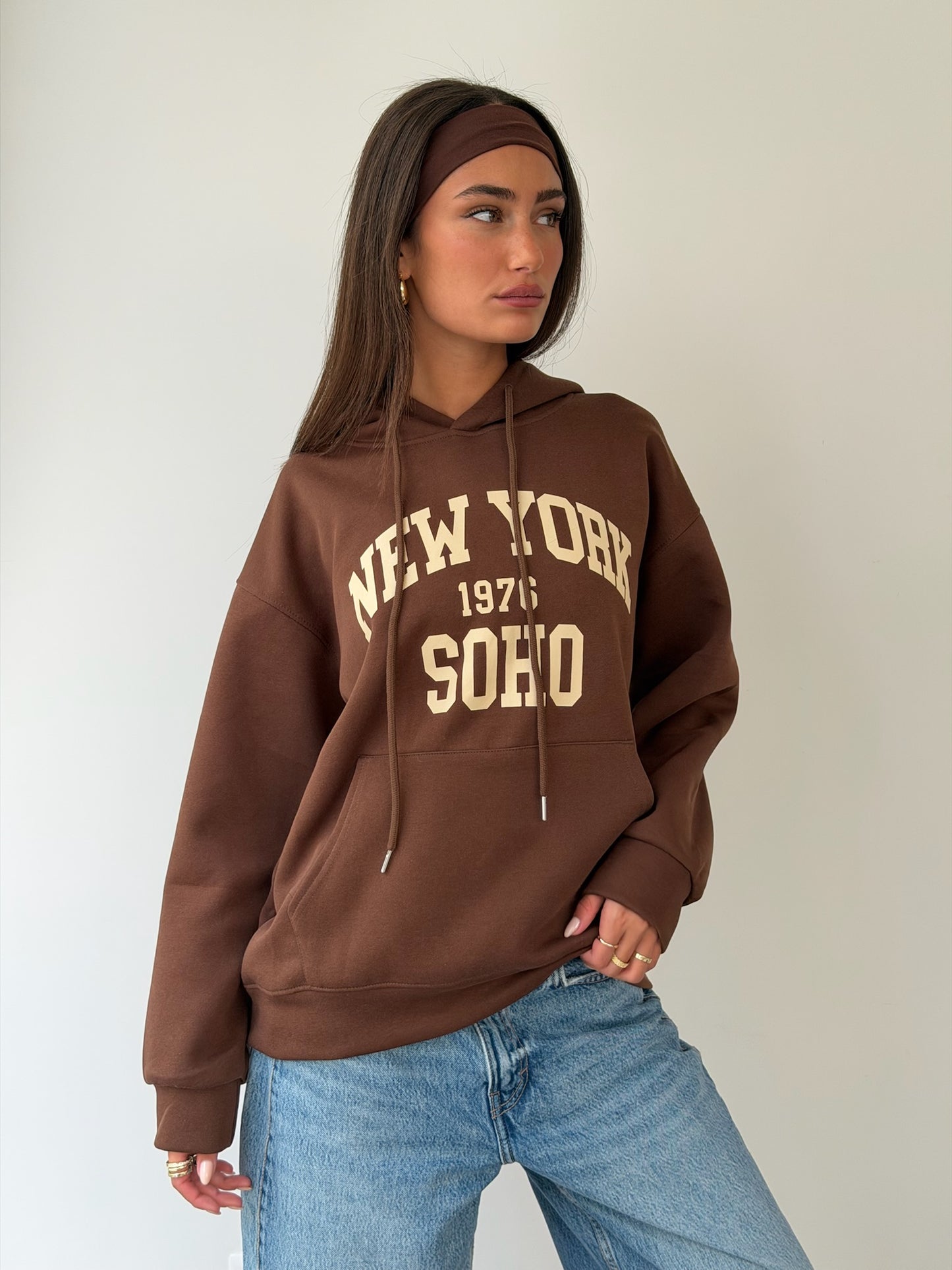 סווטשירט ניו יורק חום