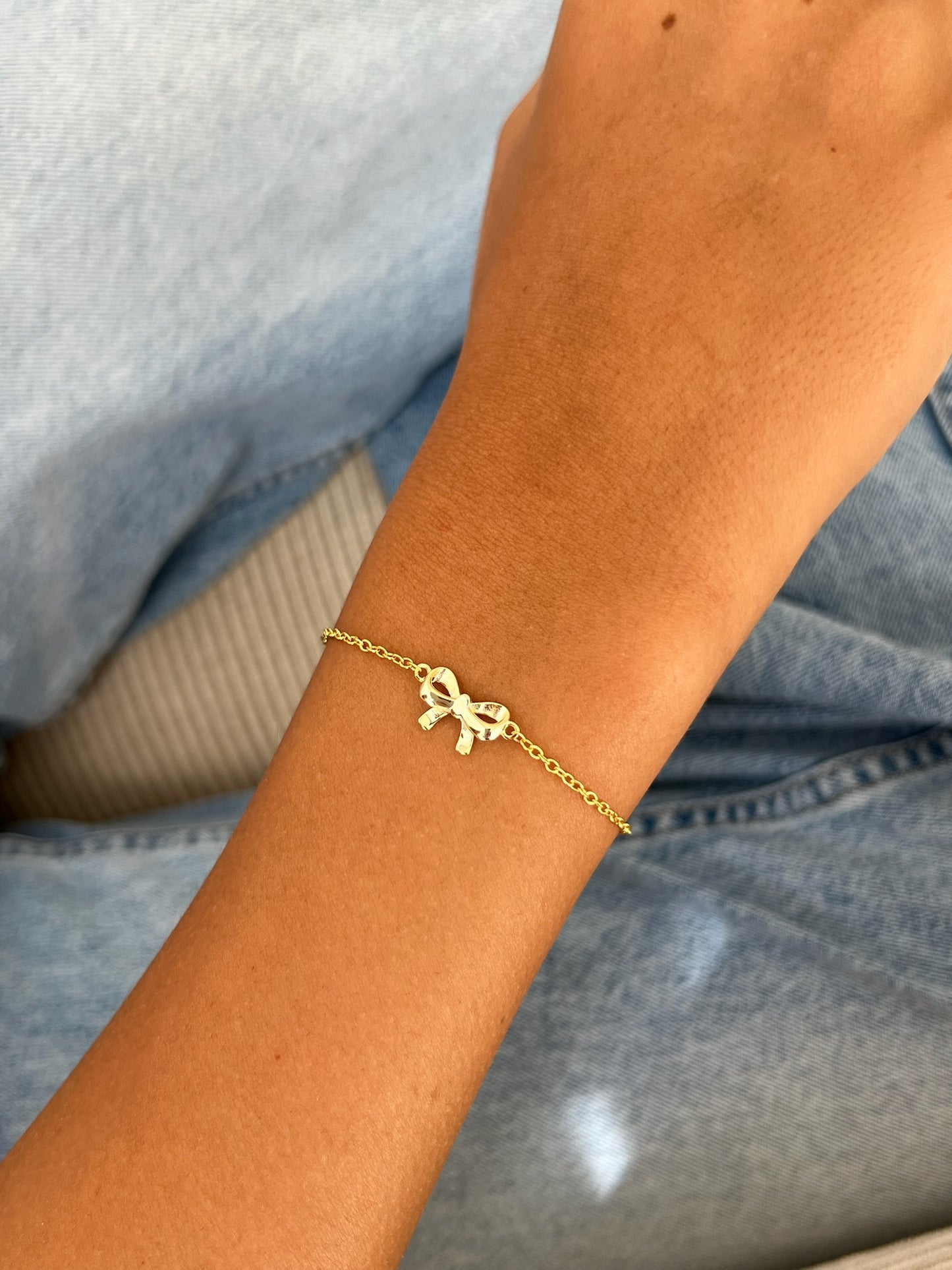 צמיד פפיון מכסף אמיתי 925