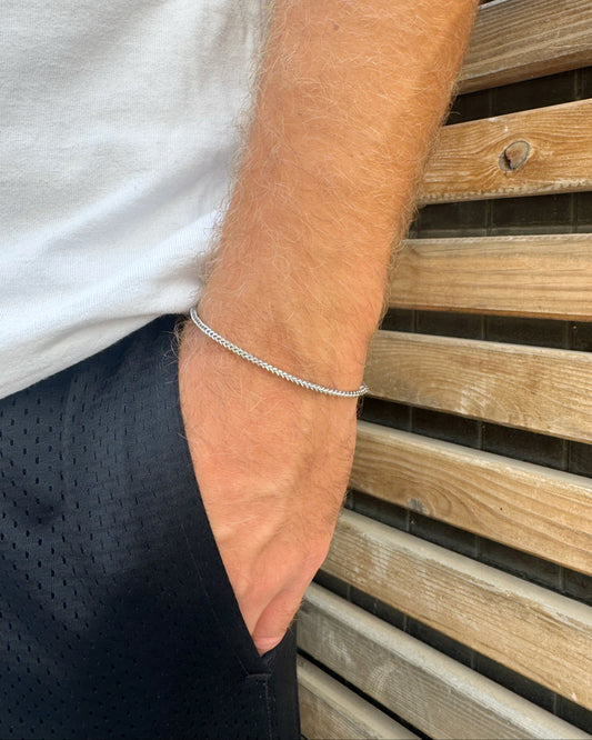 צמיד לגבר גורמט מרובע דק