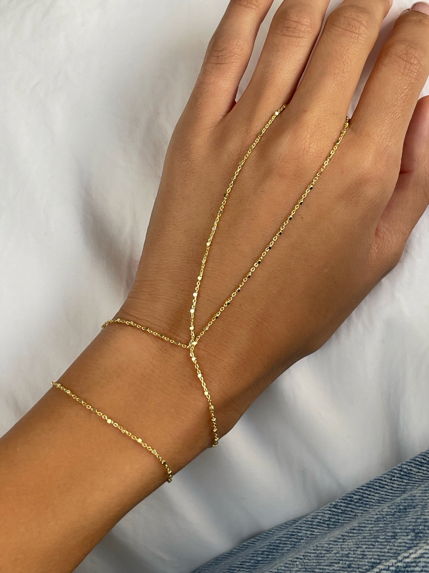 צמיד טבעת כדורים כפול מכסף אמיתי 925