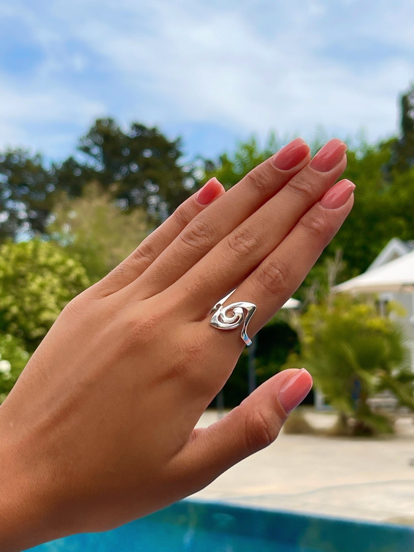 טבעת ספירלה מכסף אמיתי 925