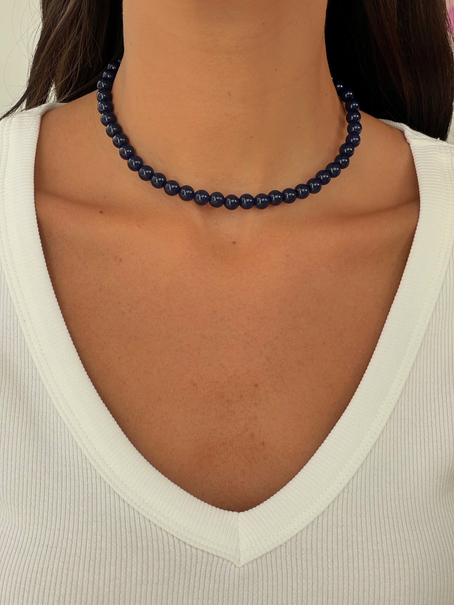 שרשרת חרוזים כחול