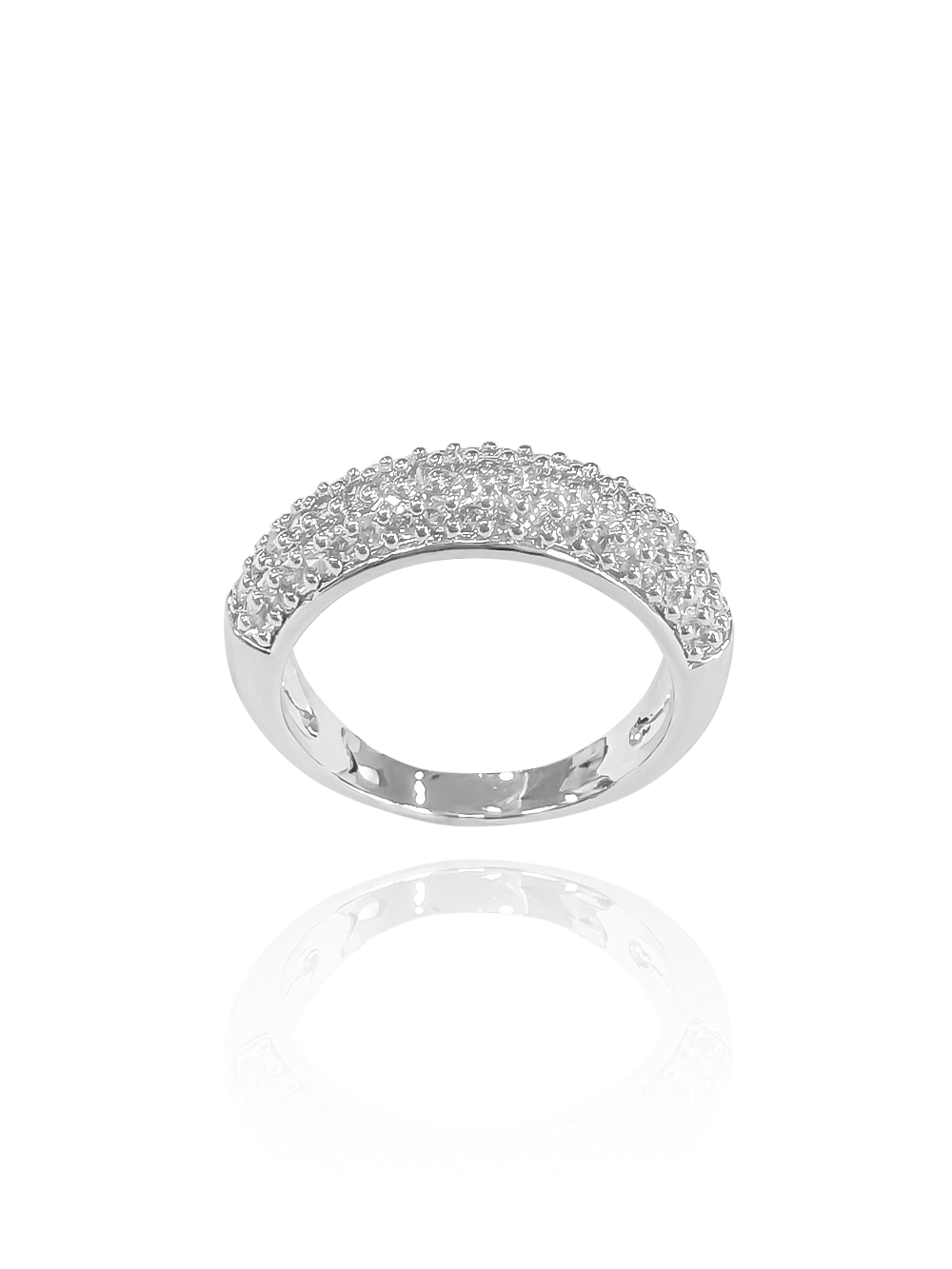 טבעת פס משובצת