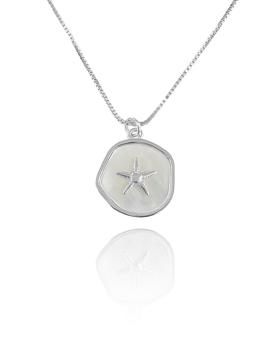 שרשרת כוכב ים רקוע מכסף אמיתי 925