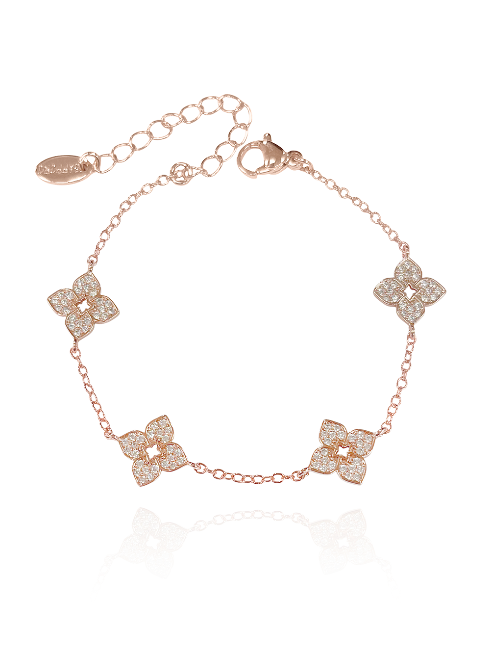 צמיד פרחים משובצים