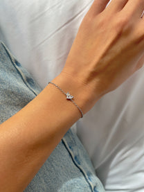 צמיד זירקון לב ליאן עדין