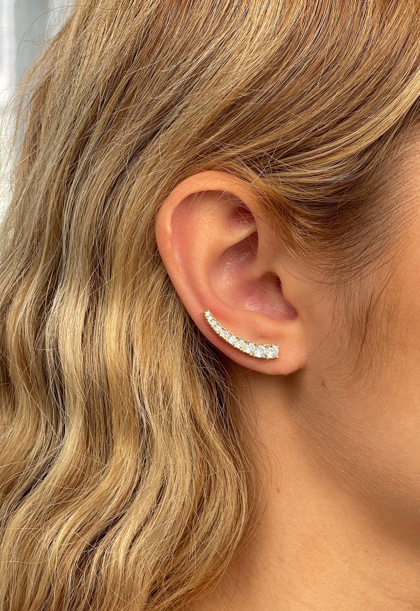 עגיל מטפס מיילי מכסף אמיתי 925