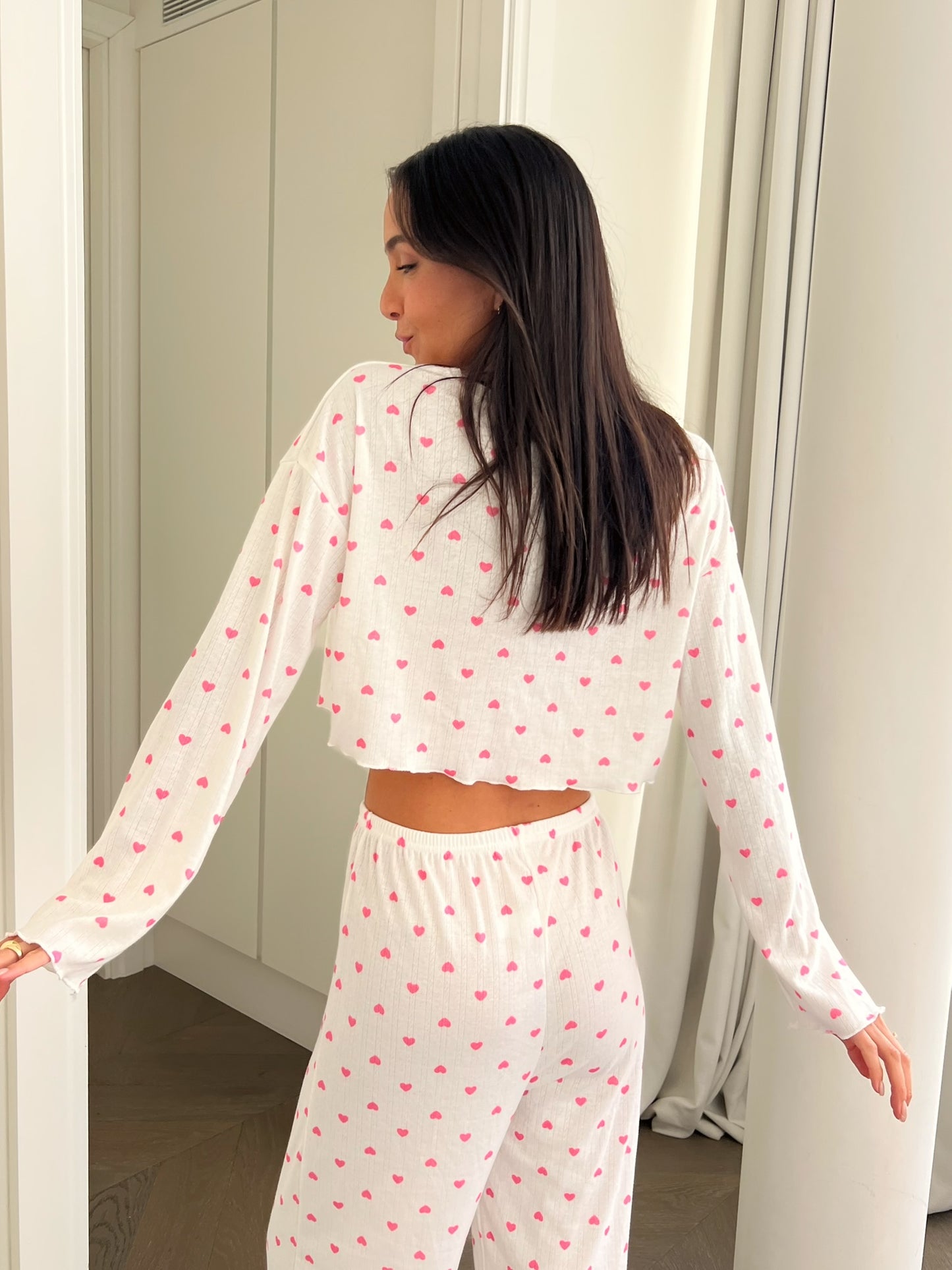 סט פיג'מה לבבות