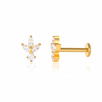 עגיל פירסינג פרח לוטוס בל מטיטניום