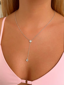 שרשרת זירקון נופלת עדינה