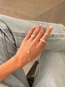 צמיד טבעת מרקיז בשילוב זירקונים