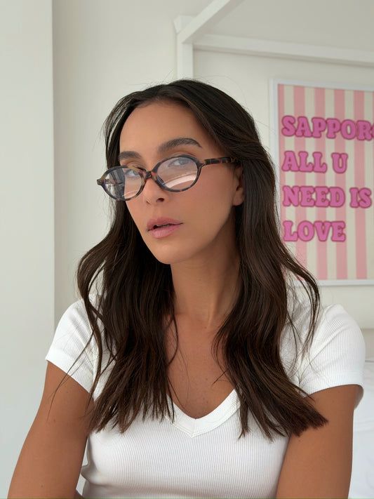 משקפי עדשה שקופה ללא מספר לוסי מנומר