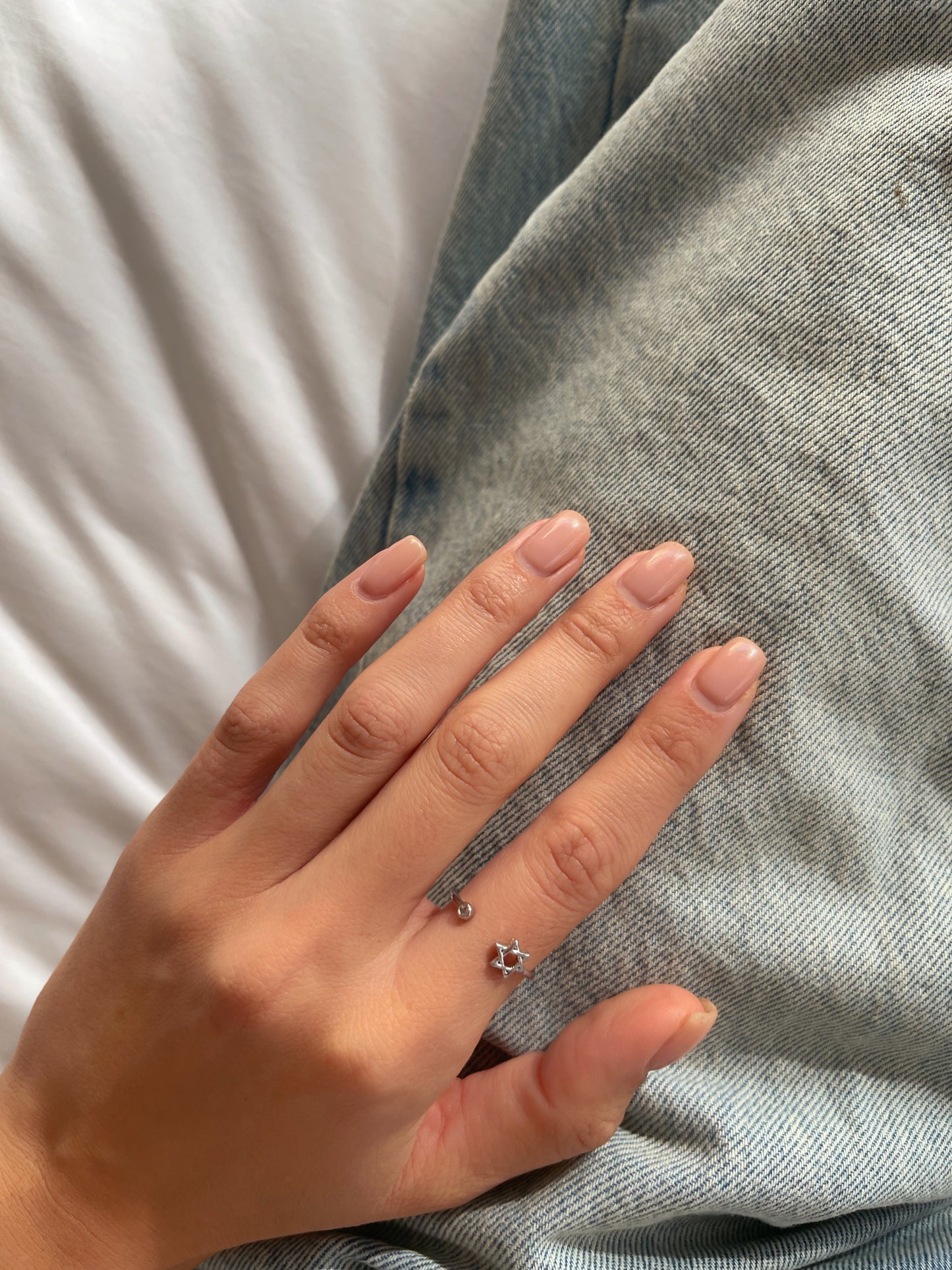 טבעת מגן דוד זירקון