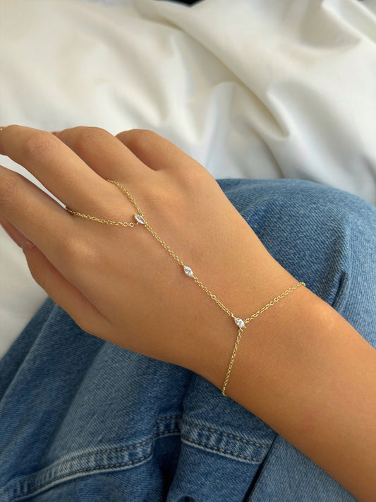 צמיד טריפל זירקוני מרקיז