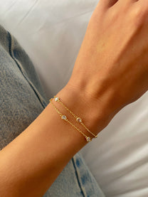 צמיד זירקונים כפול