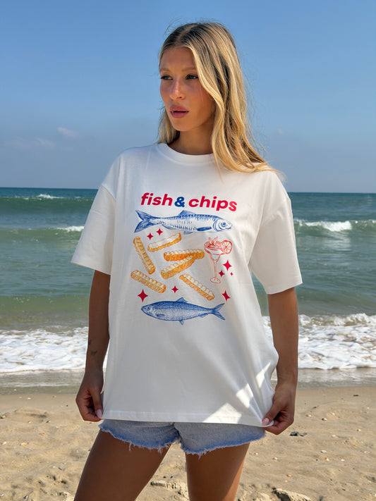 טי שירט Fish ֻ& Chips