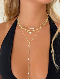 סט שרשראות ערב זהב