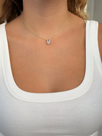 שרשרת זירקון אובל