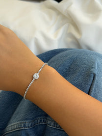 צמיד טניס אבן זירקון משובץ