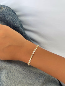 צמיד טניס ריבועים עדין