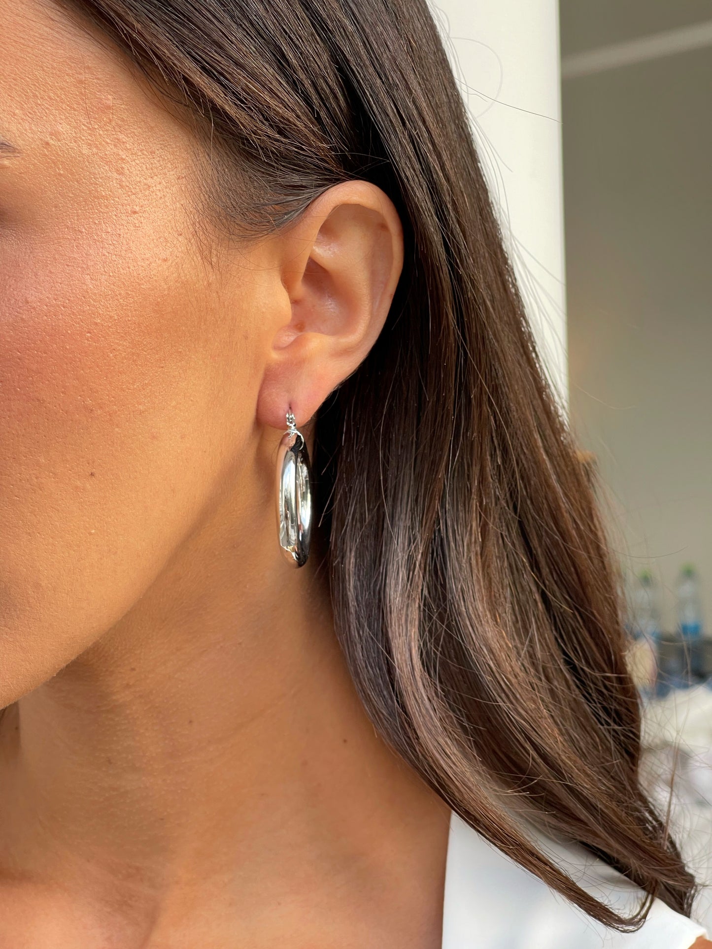 זוג עגילי חישוק מיה גדול