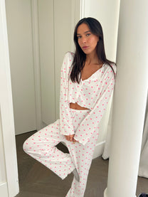 סט פיג'מה לבבות