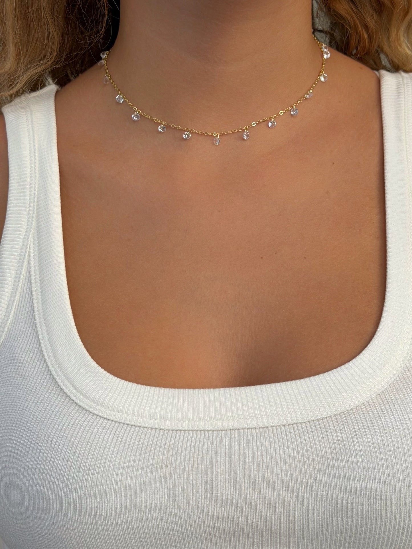 שרשרת זירקונים נופלים יוכי