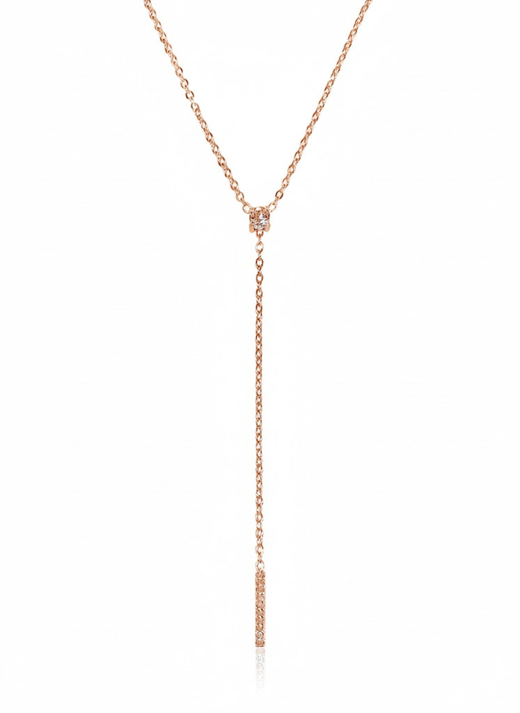 שרשרת זירקון פס נופלת עדינה