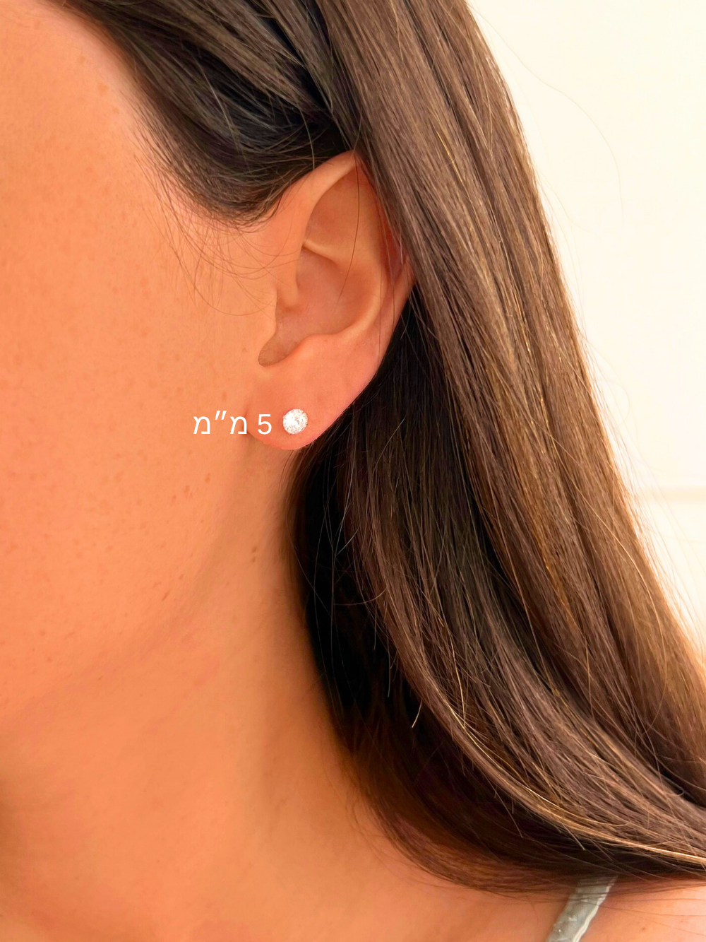 זוג עגילי זירקון מכסף אמיתי 925