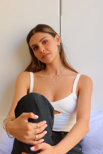 שרשרת-טריפל-טיפות -עדינה-זהב