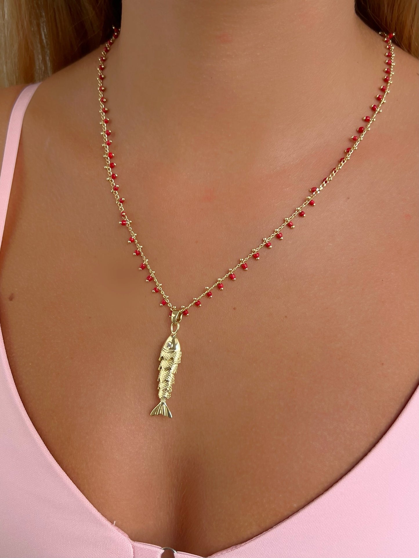 שרשרת חרוזים דג