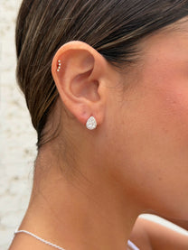 זוג עגילי טיפה מכסף אמיתי 925