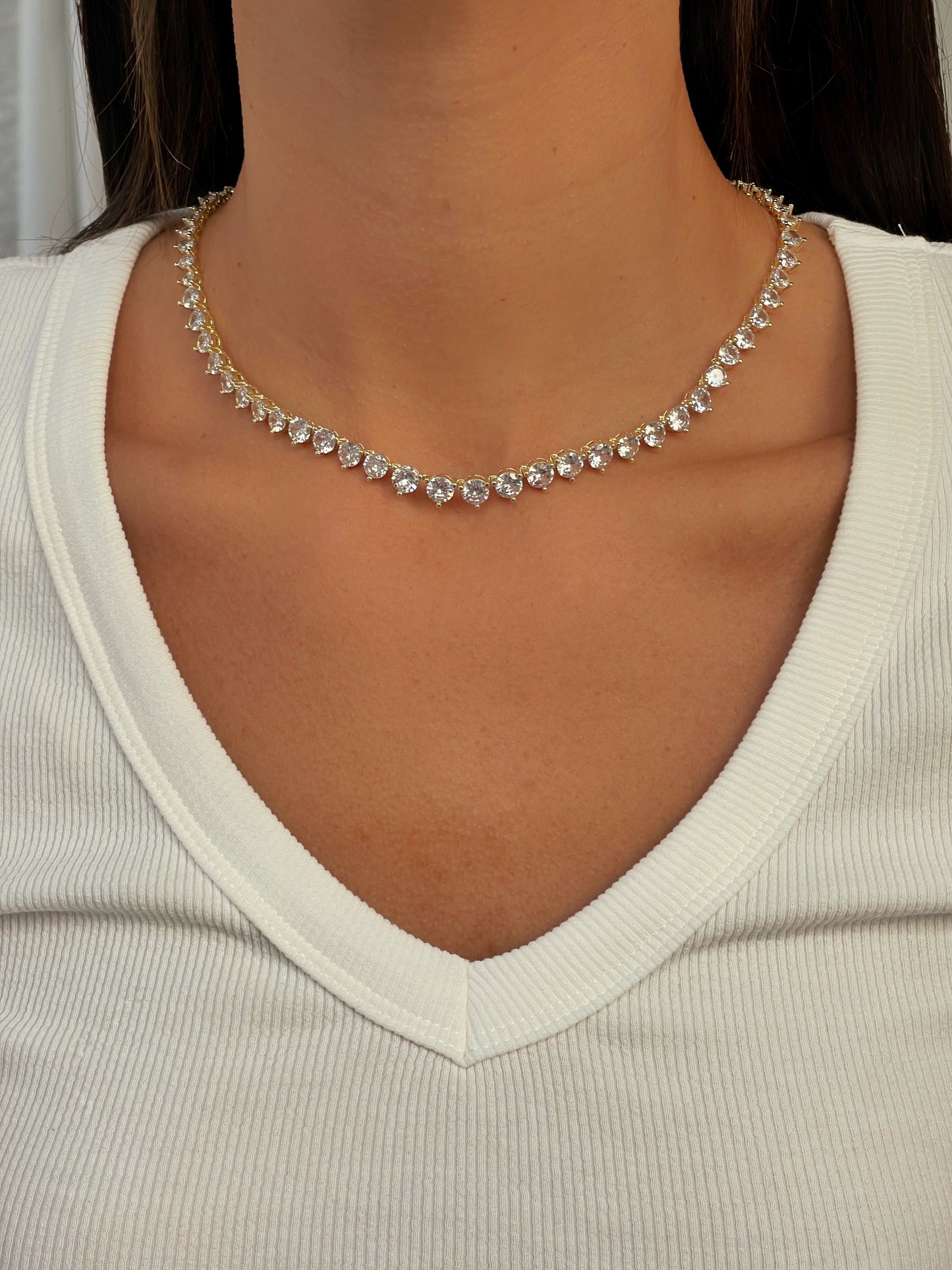 שרשרת זירקונים ערב