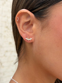 זוג עגילי עדן מכסף אמיתי 925