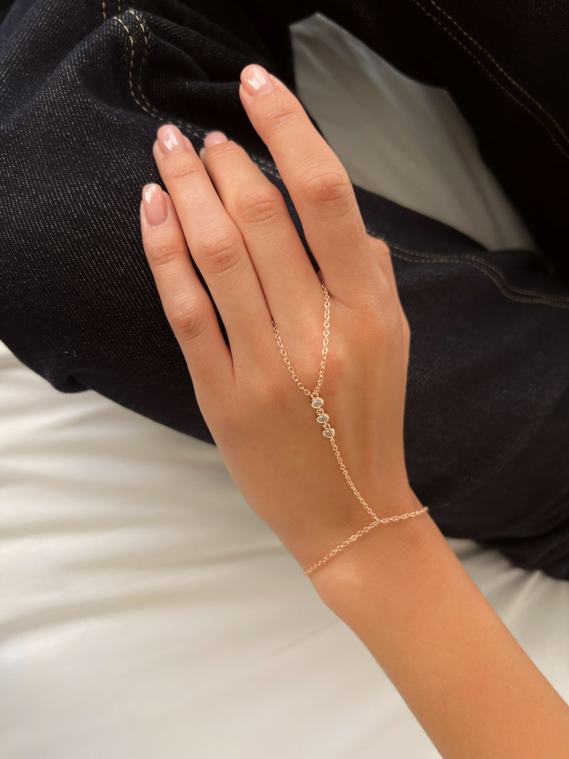 צמיד טבעת טריפל זירקונים