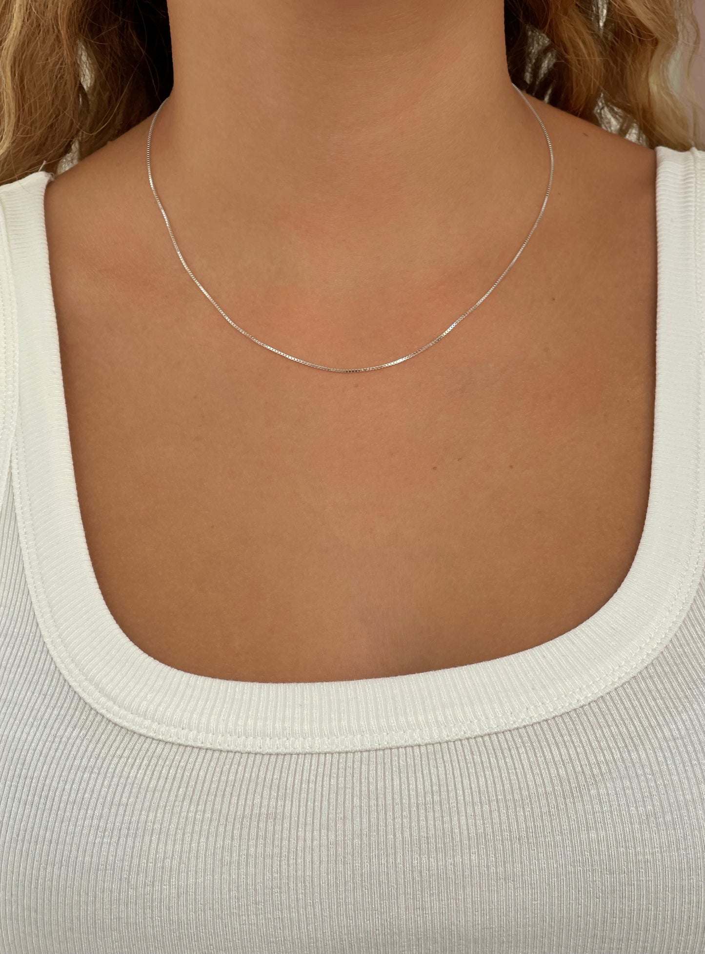 שרשרת בייסיק חלקה מכסף אמיתי 925