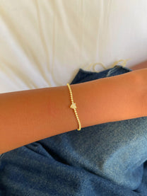 צמיד טניס לב מכסף אמיתי 925