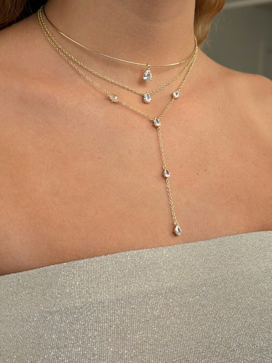 סט שרשראות טיפה