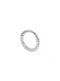 עגיל הליקס משובץ (עם חור) מכסף אמיתי 925