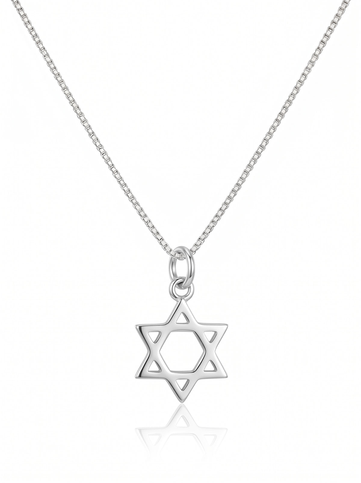 שרשרת מגן דוד חלקה מיני מכסף אמיתי 925