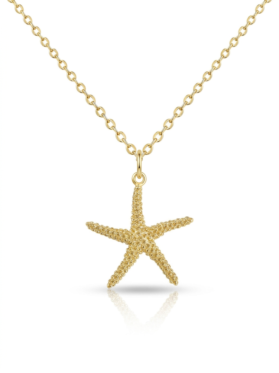 שרשרת כוכב ים מכסף אמיתי 925