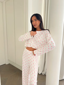 סט פיג'מה לבבות