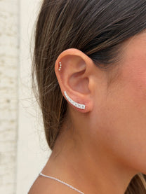 עגיל מטפס מיילי מכסף אמיתי 925