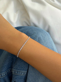 צמיד טניס דק ורוד