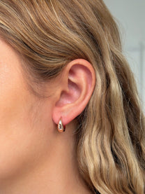 זוג עגילי חישוק לורין עבה