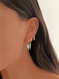 זוג עגילי חישוק חץ