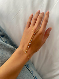 צמיד טבעת משובץ עדין מכסף אמיתי 925