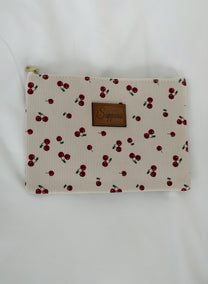 סט תיקי איפור קורדרוי דובדבנים